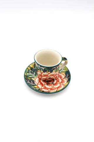 Pfingstrosen in Pink - UNIKAT - Espresso Tasse (Set)
