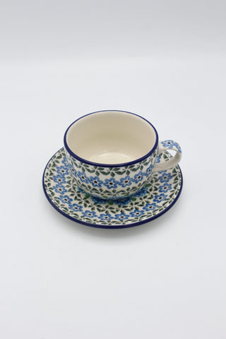 Türkis - Tasse und Untertasse (Set)