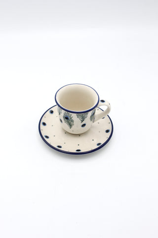 Pfauenfeder - Espresso Tasse (Set)