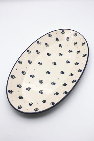 Blaubeere - Große Ovale Platte (35cm)