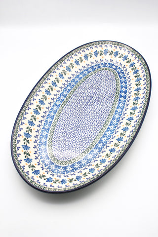 Frühlingsblumen -  Große Ovale Platte XL (45cm)