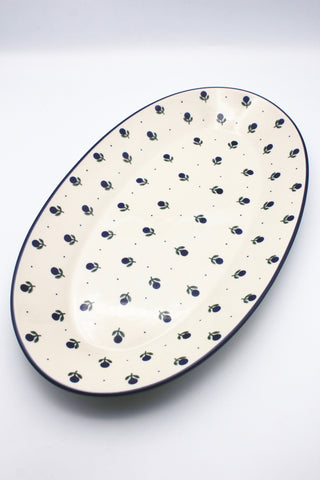 Blaubeere - Große Ovale Platte XL (45 cm)
