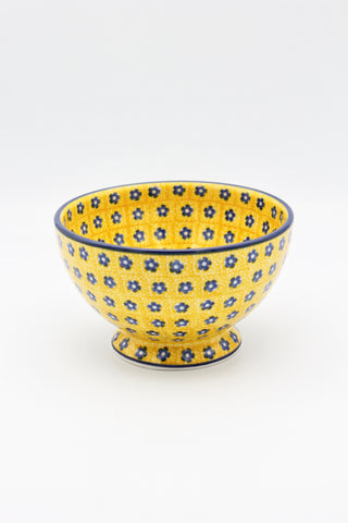 Senfgelb - Schale mit Fuß (14cm ø)