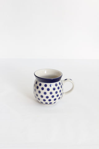 Blue Dots - Bauchige Tasse, klein