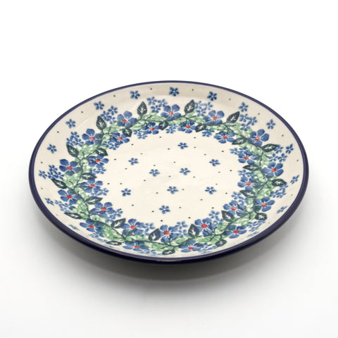 Hellblaue Blumen - Kuchenteller 20 cm ø