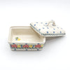 Grundfarben & Blumen - Alte Butterdose