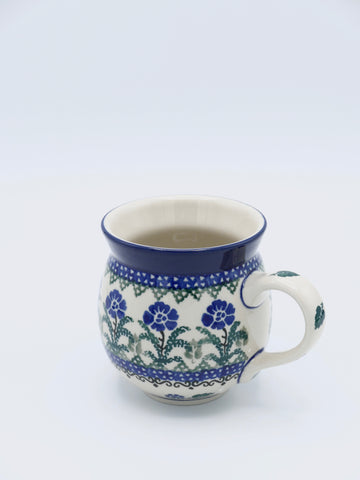 Blaue Blume - Große Tasse, bauchig