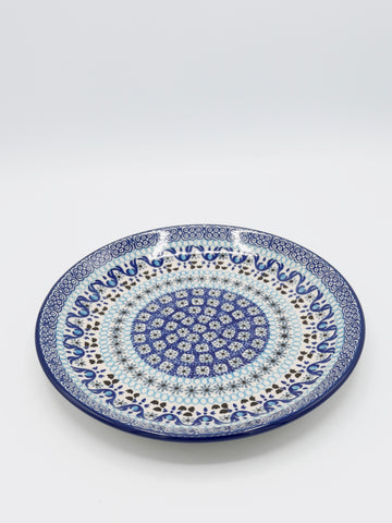 Blaues Mosaik - Flacher Teller 23,5cm ø