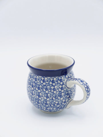 Blumen Mosaik - Große Tasse, bauchig