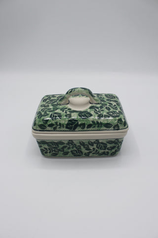 Immergrün - Alte Butterdose