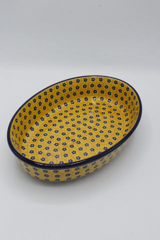 Senfgelb - Ovale Auflaufform, groß (27cm)