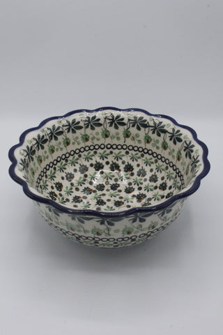 Kastanien - Schüssel mit Wellenrand (24cm ø)