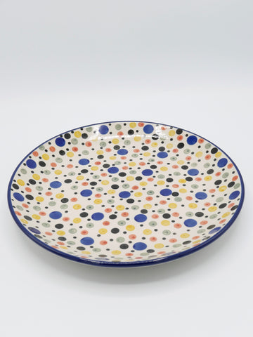 Bunte Punkte - Flacher Teller 25cm∅