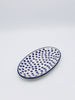 Blue Dots - Kleine Platte, oval
