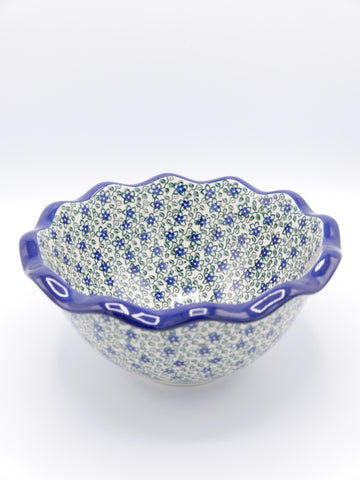 Vergissmeinnicht - Große Schüssel mit Wellenrand (24cm ø)