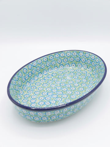 Blumenwiese - Ovale Auflaufform, groß (27cm)