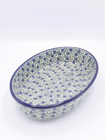 Vergissmeinnicht - Ovale Auflaufform, XL (31cm)