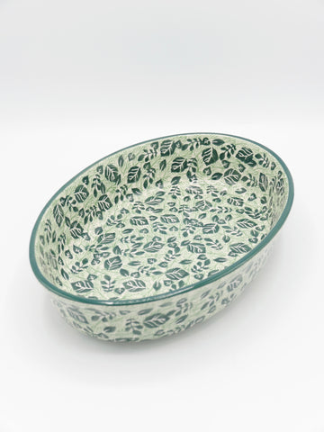 Immergrün - Ovale Auflaufform, groß (27cm)