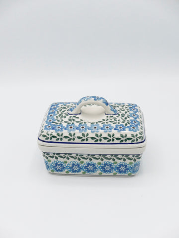 Türkis - Alte Butterdose