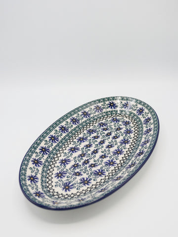 Kornblumen - Ovale Platte (37,5cm)