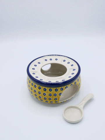 Senfgelb - Stövchen, groß